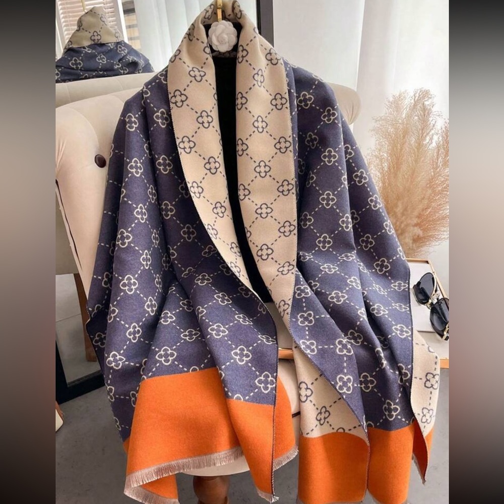 Luxe Classic Faux Cashmere Shawl Scarf Wrap Holiday Fall Winter